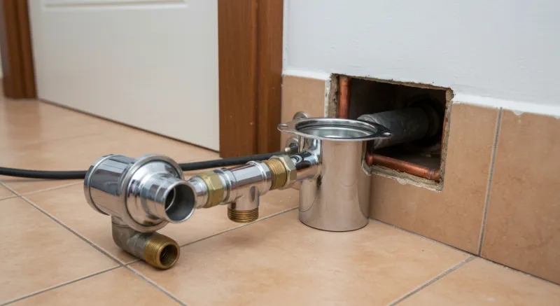 Cambio de sifón de lavabo en baño de apartamento en Anglès
